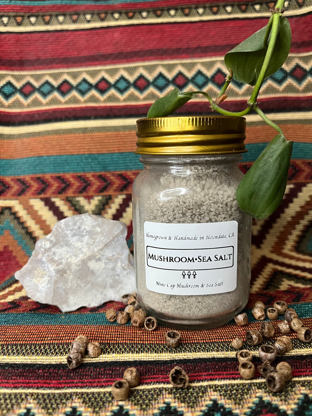 Wine Cap Mushroom Salt