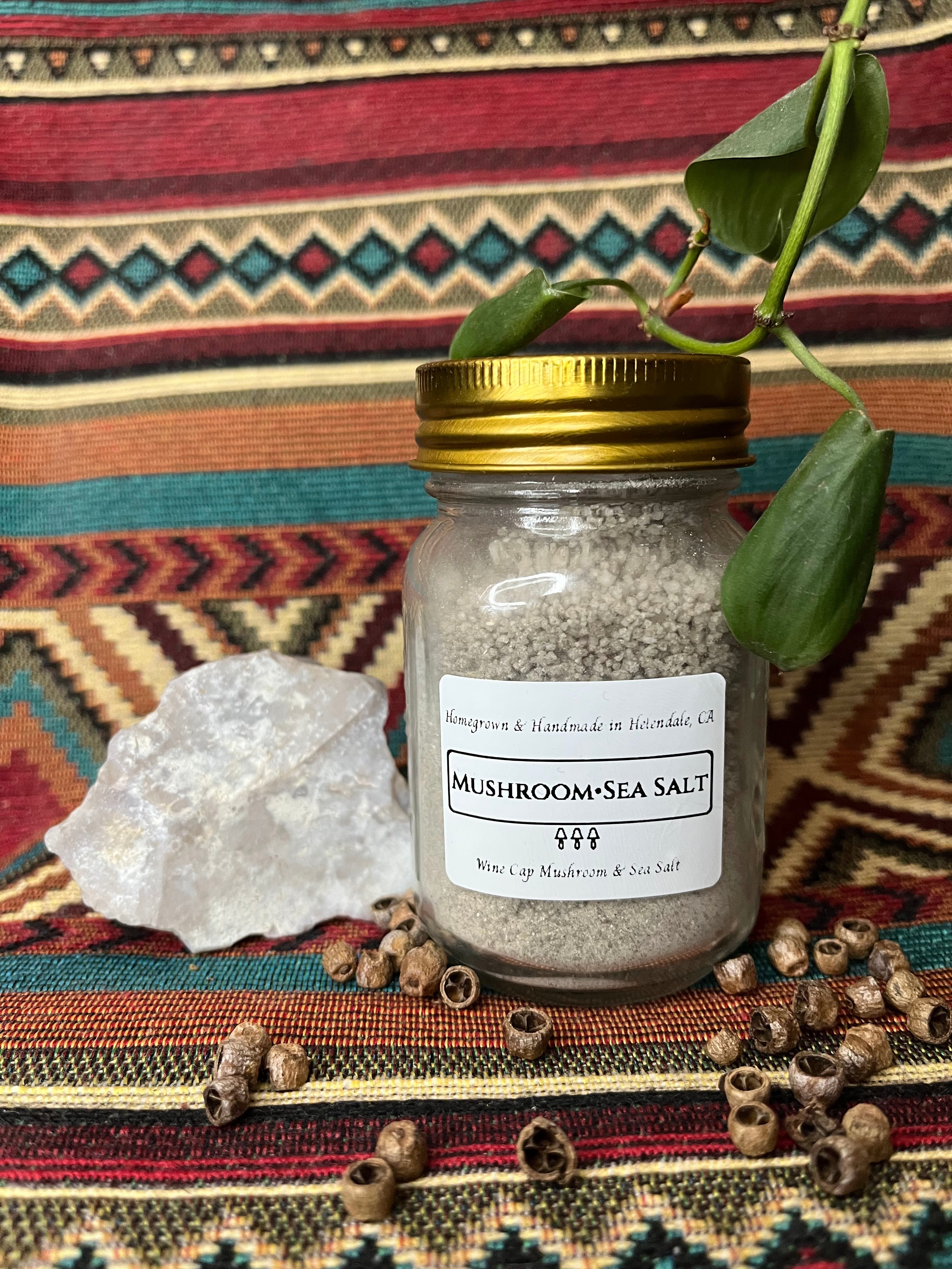 Wine Cap Mushroom Salt